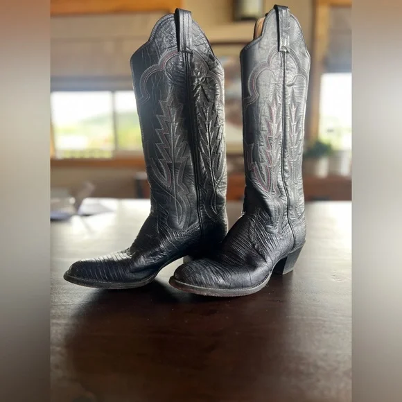 Vintage leather cowboy cowgirl boots - Picture 2 of 8